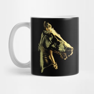 Gold horse head Mug